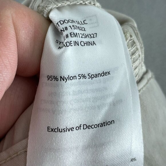 Eddie Bauer Mens Beige Flat-Front Shorts Size 32 Nylon/Spandex 5772 - Picture 5 of 10